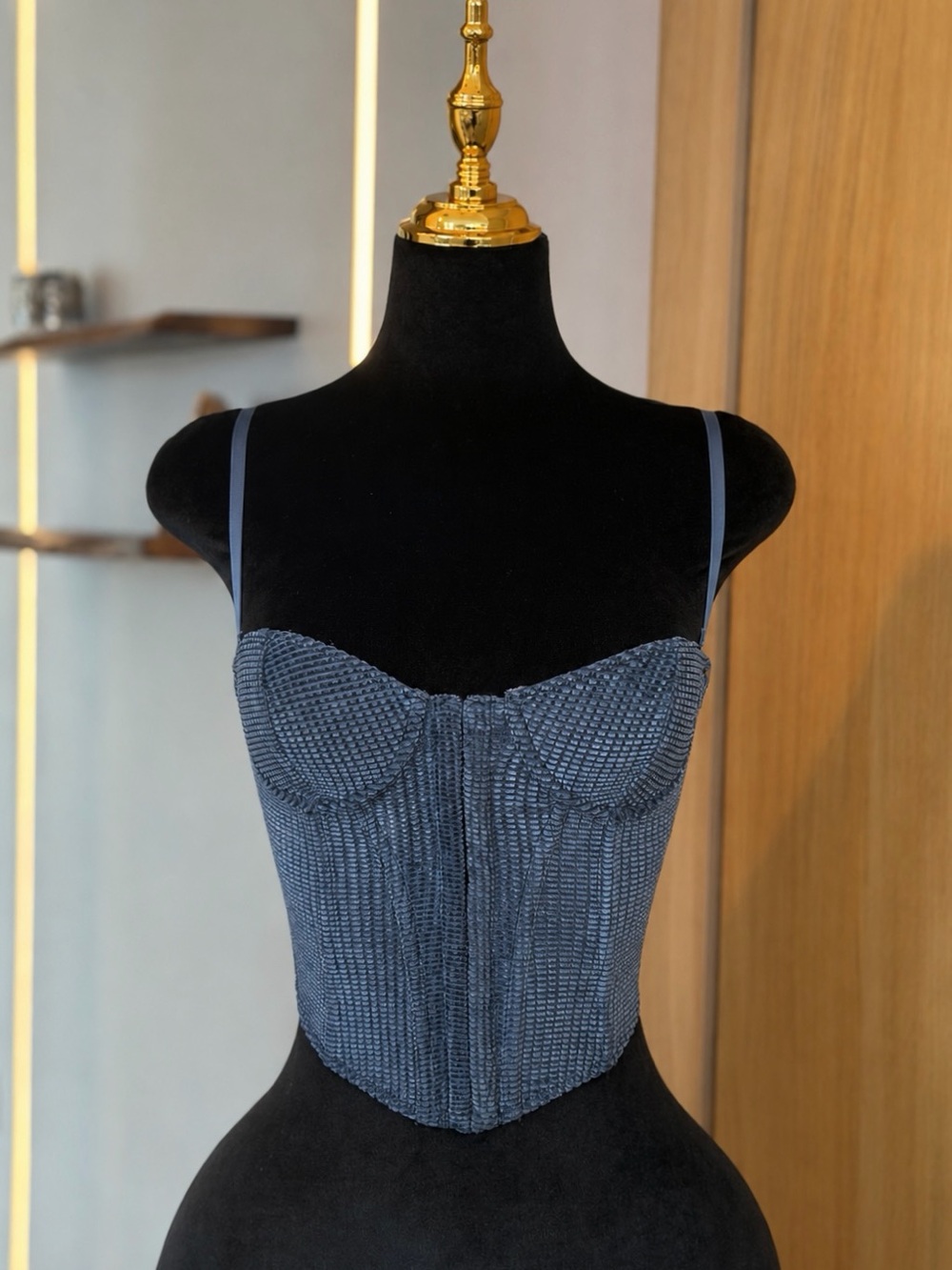 Urban Outfitters Blue Y2K corset Top